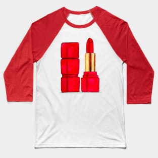 Red Lipstick Baseball T-Shirt